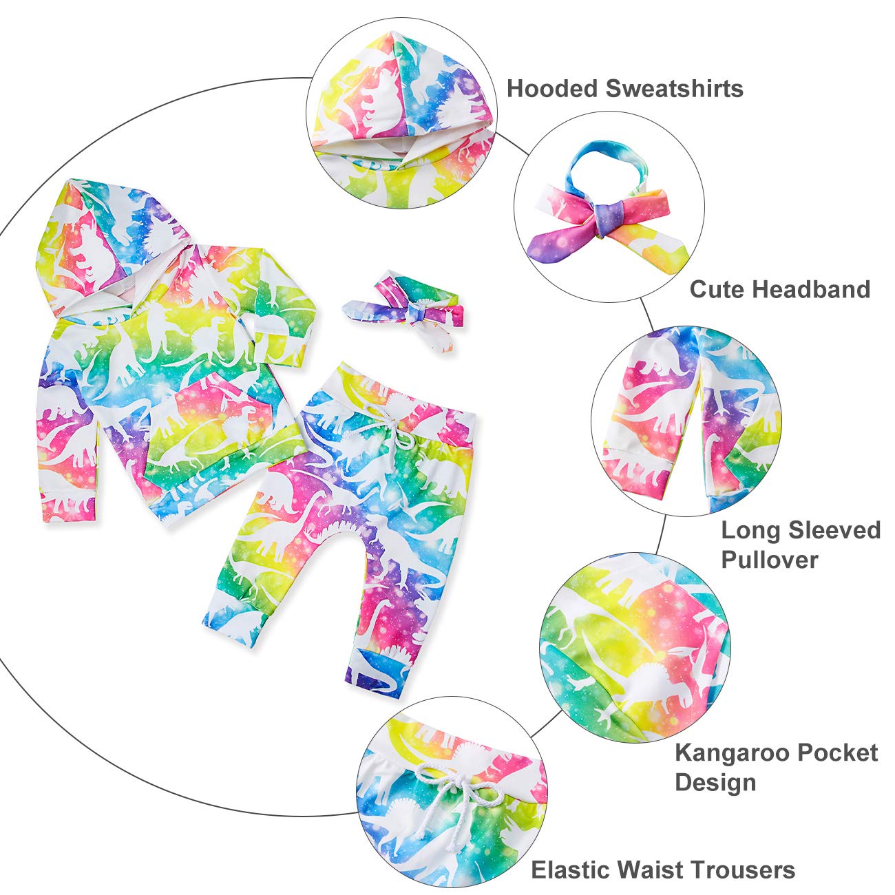 chicolife Felpa con Cappuccio a Maniche Lunghe con Cappuccio per Bambina Felpa con Cappuccio Toddle Abiti Autunnali con Fascia per Gemelli Sorelle, 12-24 Mese