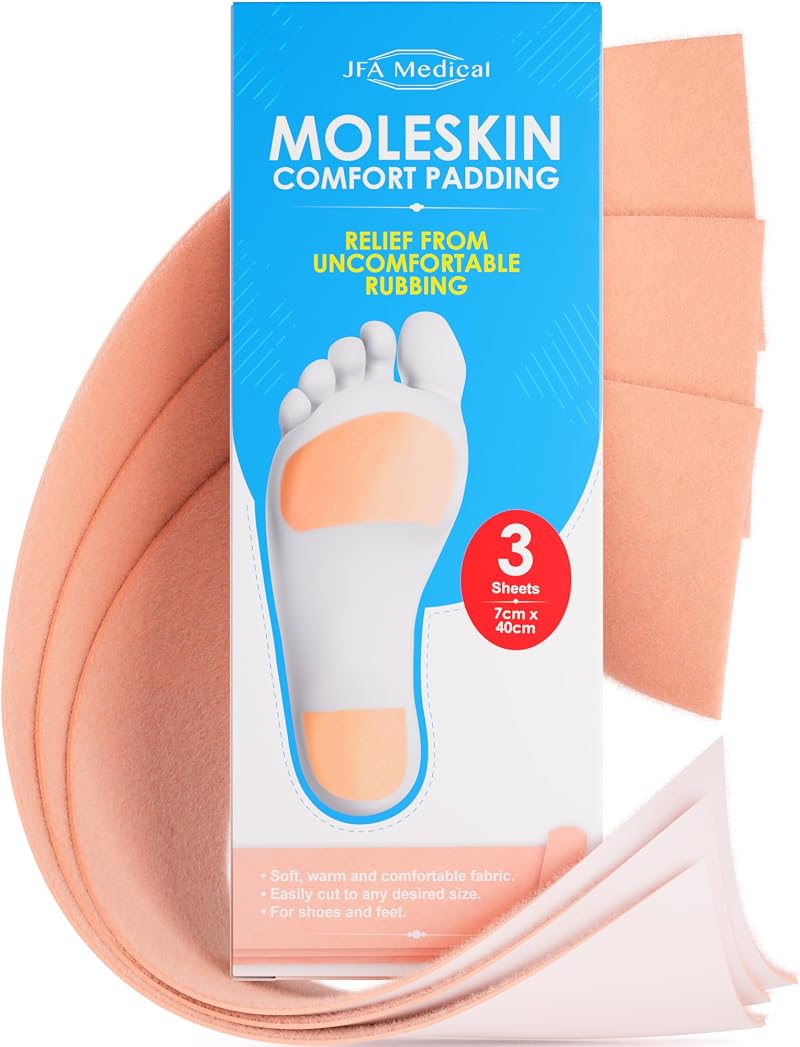 JFA Medical Moleskin Comfort Padding Tape 7cm x 40cm Box of 3