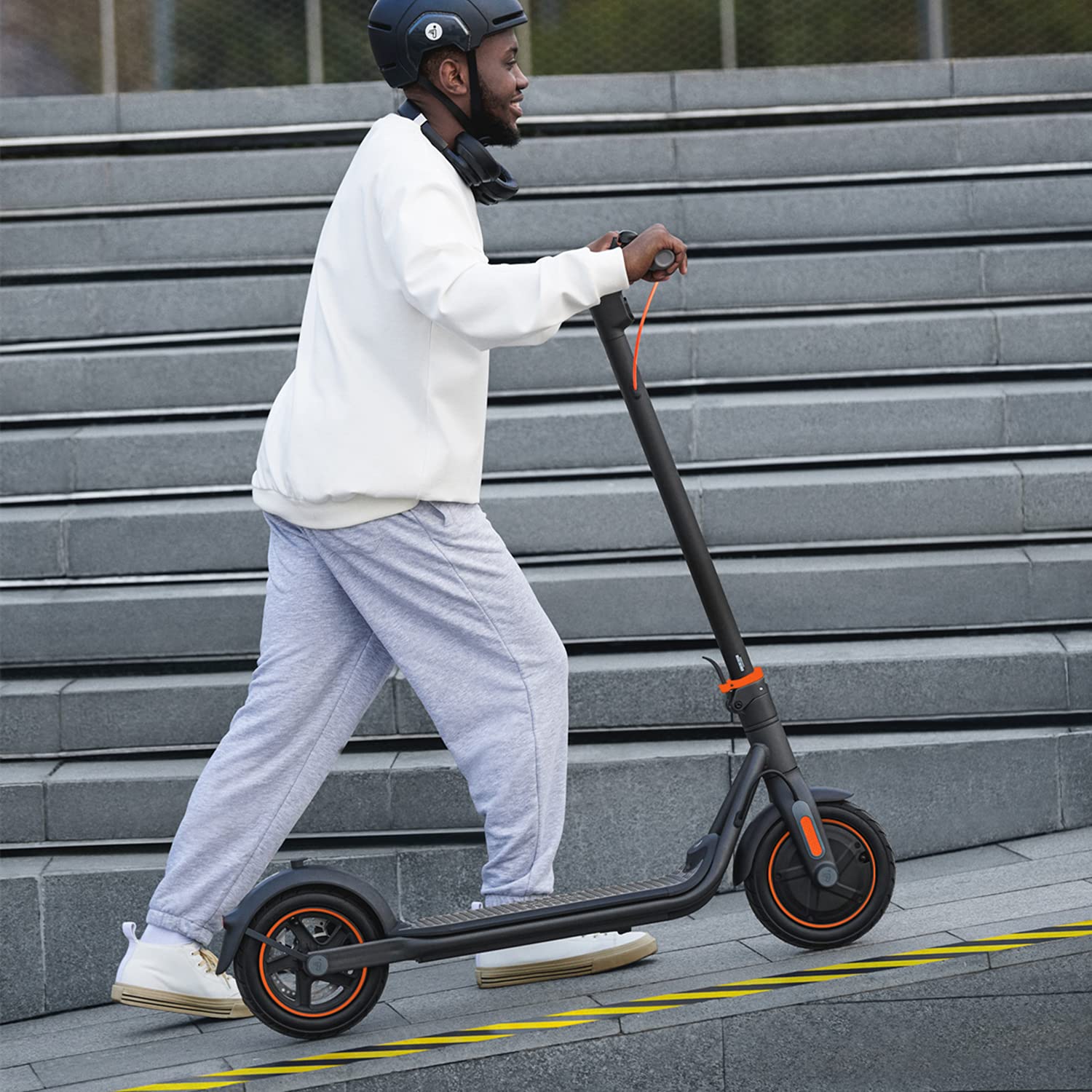 Segway Ninebot F40 Electric Kick Scooter, 350W Powerful Motor, 10-inch Pneumatic Tire, Foldable Commuter Electric Scooter for Adults, UL-2272 Certified