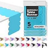 Turquoise Plastic Disposable Table Runner. 5 Pack