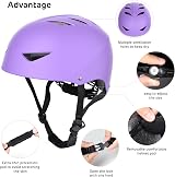 ValueTalks Kids Helmet & Pads Set Age 5-12 Purple Bike Skateboard Scooter view 4