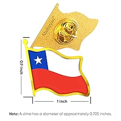 Chile Flag Lapel Pin - Enamel Metal National Badge