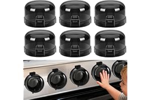 HOIGRBOM Stove Knob Safety Covers, 6 Pack Universal Gas Stove Knob Covers, Heat-Resistant Baby Proof Stove Knob Covers, Gas S