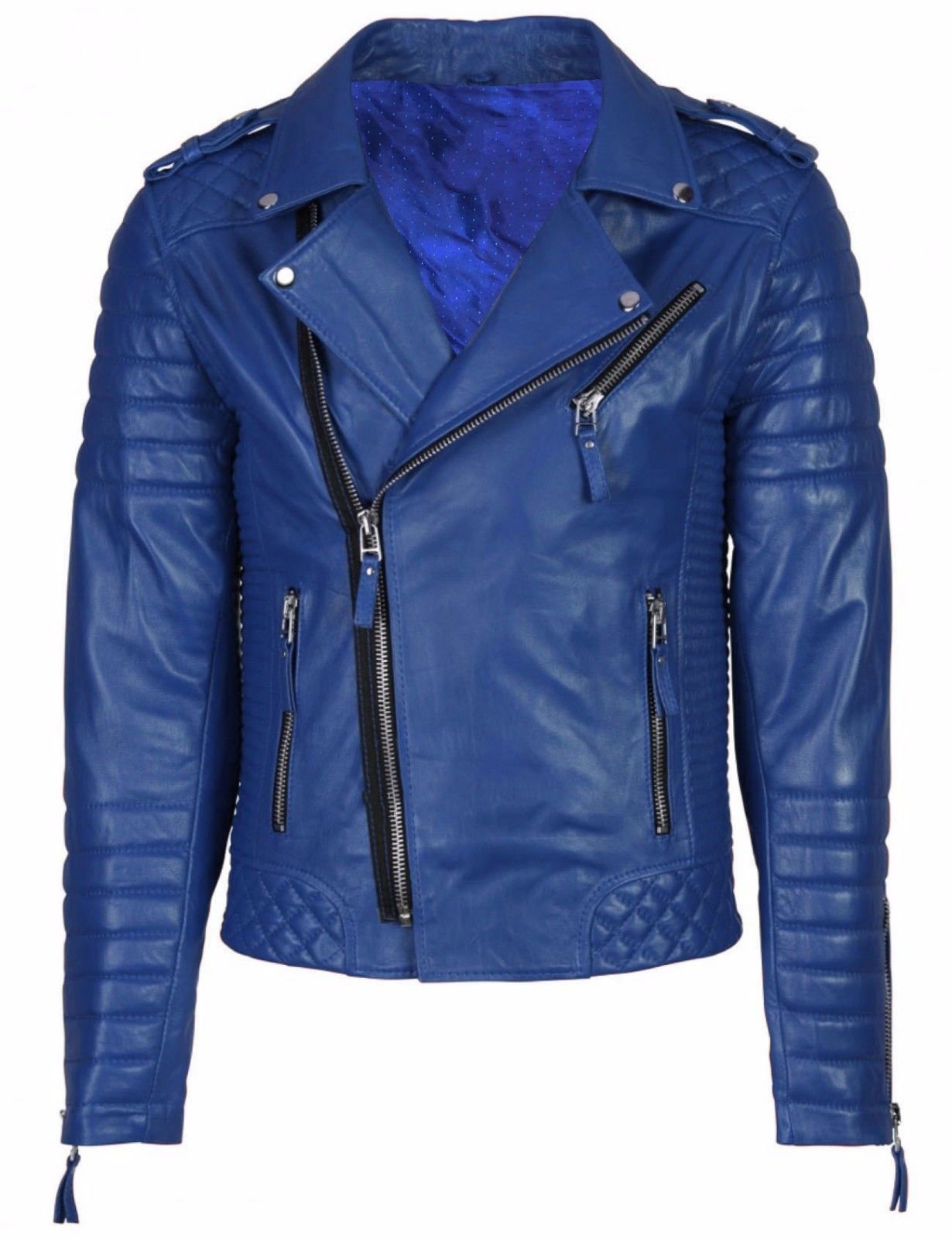 Men's Genuine Lambskin Leather Jacket KP005