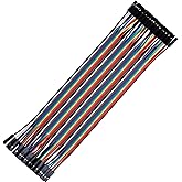 California JOS 40 PCS 20 CM (8 inch) Breadboard Jumper Wires Wire Length Optional Dupont Cable Assorted Kit Female to Female 