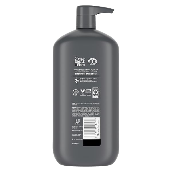 DOVE MEN + CARE BODY AND FACE WASH EXFOLIATING DEEP CLEAN FOR MEN, WITH 24-HOUR NOURISHING MICROMOISTURE TECHNOLOGY BODY WASH, 30 OZ