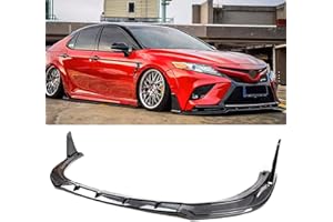 skkyoro Front Lip Spoiler for Toyota Camry SE XSE 8 8.5th 2018 2019 2020 2021 2022 2023 2024 Air Dam Yofer Style V2 Winglet Lower Chin Bumper Spoiler Splitter Protection Body Kit (Carbon Fiber Print)