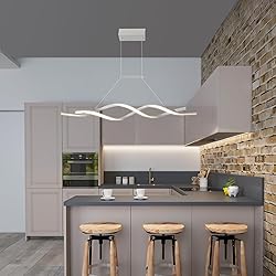 Jaycomey Modern Pendant Light, Dimmable LED