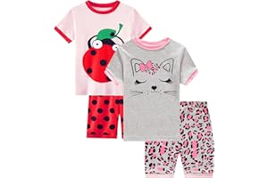Dolphin&Fish Little Girls Cotton Short Pajamas Summer Kids Clothes Toddler Toddler Pjs Sets