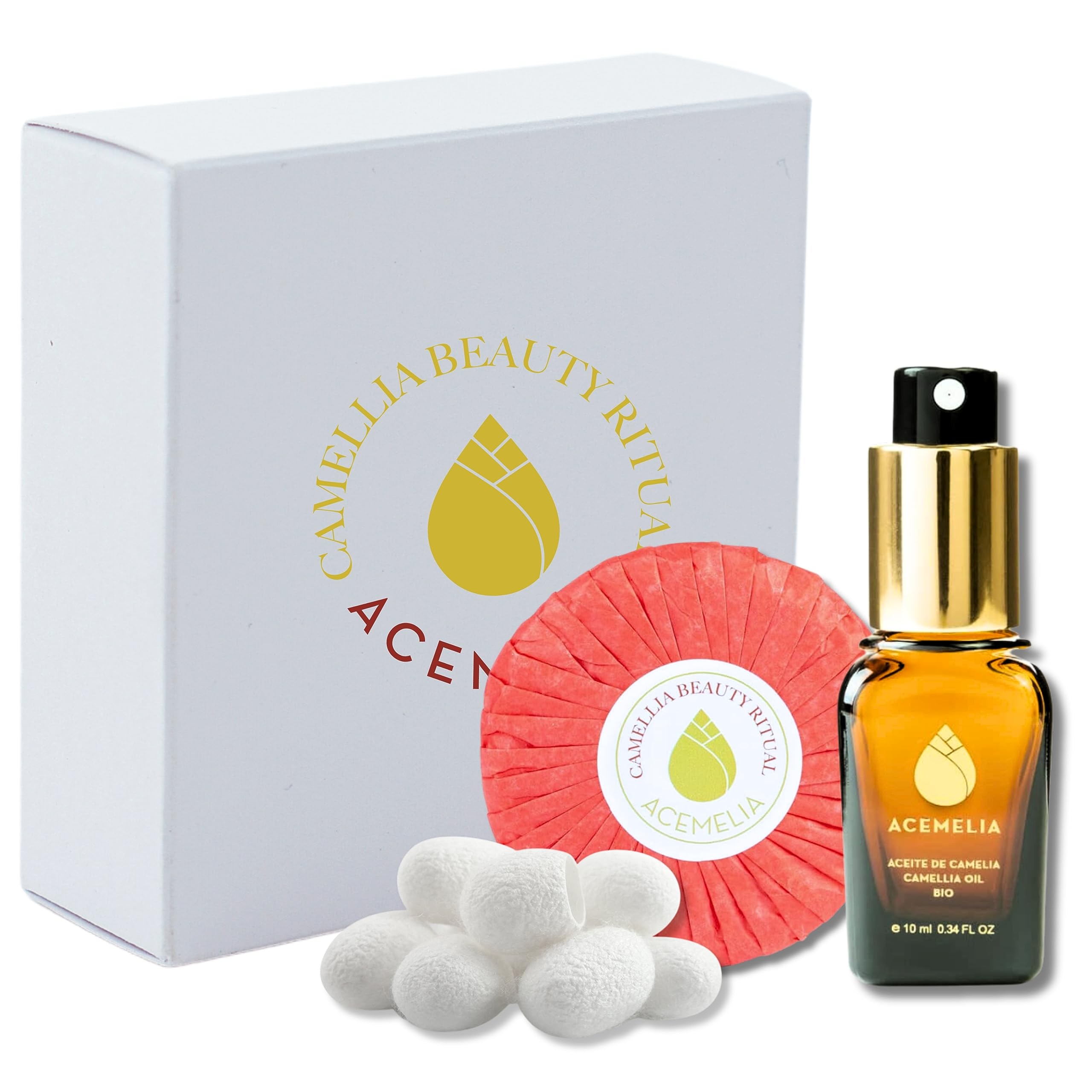 Beauty Essential Pack with Camellia Oil | Japanese SAHO Ritual - Cleansing and Hydration | Facial Soap and Silk Cocoons Included | Facial Beauty Kit | Original Gifts for Women