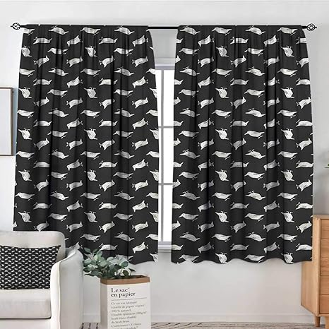 Amazon Com Pricetextile Raven Modern Kids Curtain Silhouettes Of