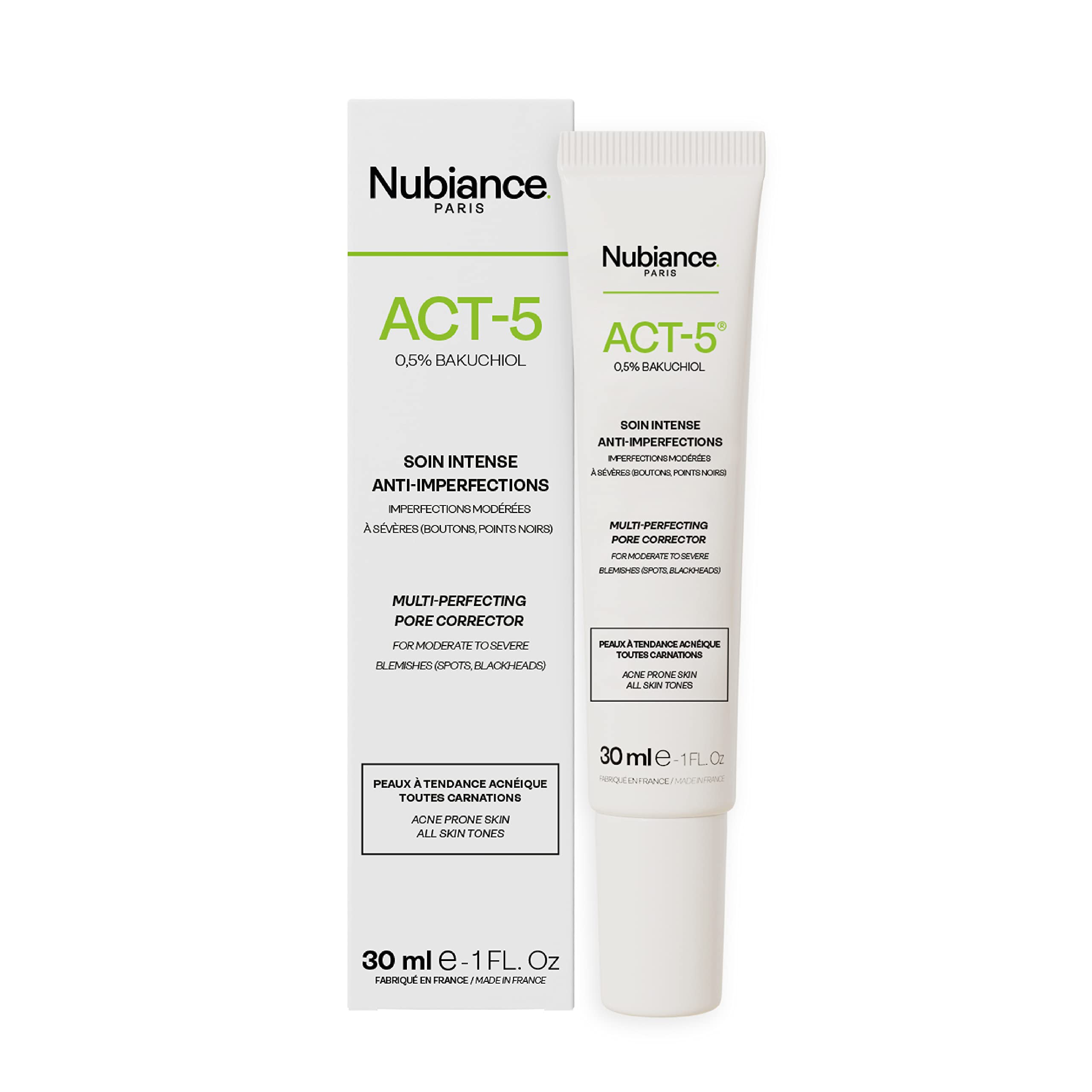UBIANCE - ACT-5 Anti-Acne Face Cream 30ml - Anti Pimple - All Skin Types - Sebum Regulation - Anti Imperfection - Effective Acne Treatment - No Dry effect…