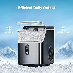 COWSAR Nugget Ice Makers Countertop Soft Chewable