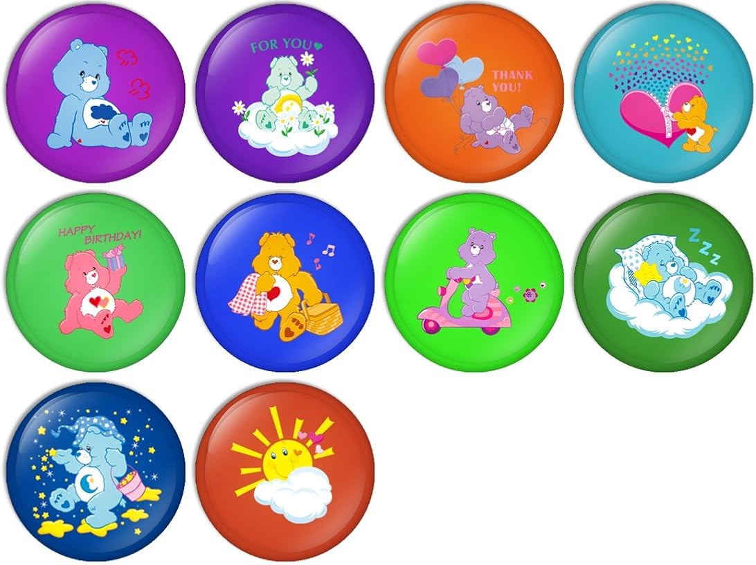 Care Bears Set 2 Pinback Buttons Badges/Pin 1 Inch (25mm