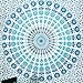 Eyes of India - Large Queen White Blue Indian Elephant Mandala Tapestry Hanging Picnic Bohemian Accent Boho Chic Handmade