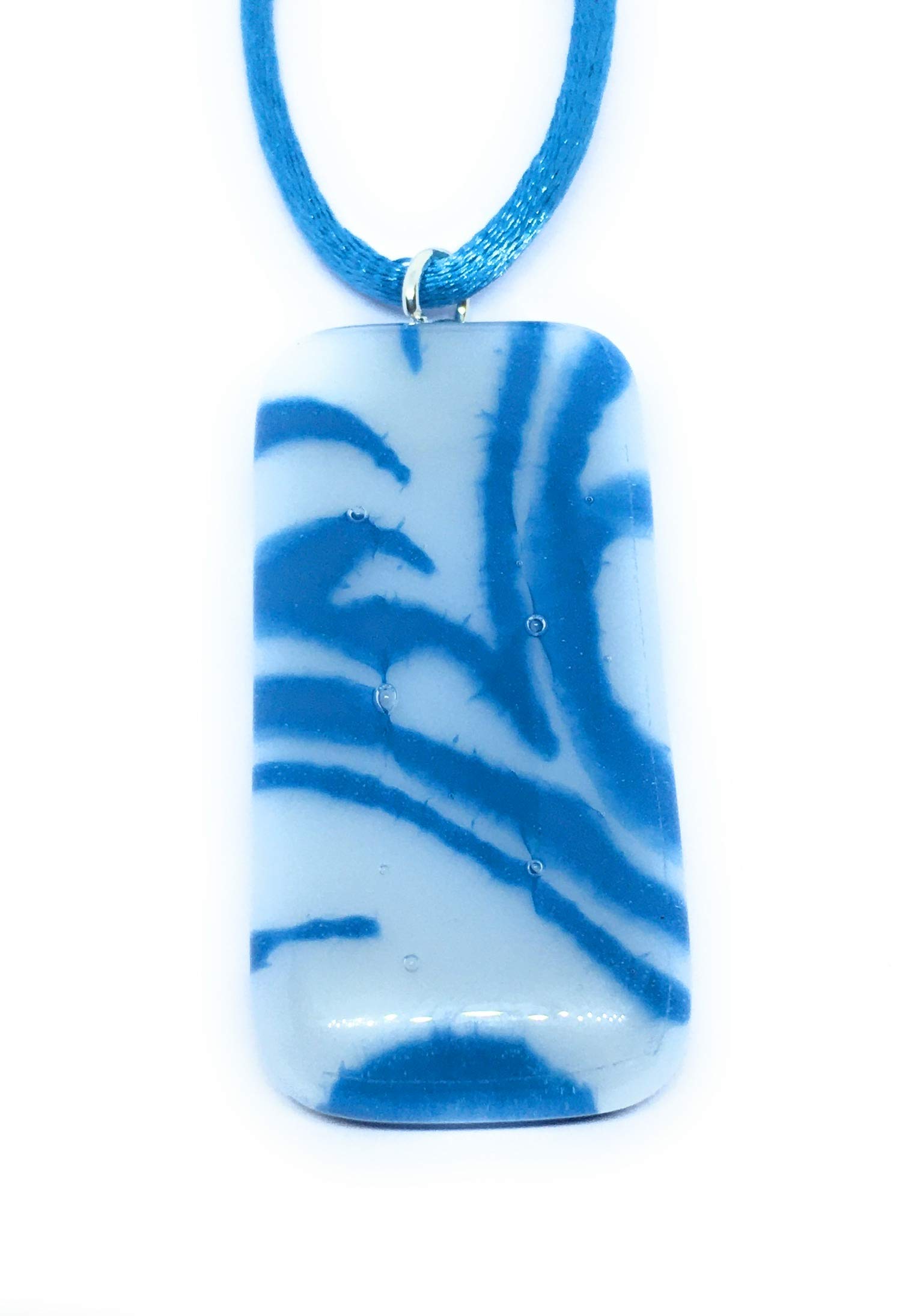 Glass Pendant, Dichroic Glass Pendant, Handmade Glass Pendant, Rainbow Pendant, Multicoloured Pendant, Mosaic Pendant, Heart Pendant - 4cm x 2cm