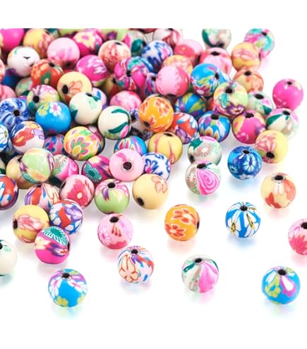 150-Piece Polymer Clay Beads Assorted – 6mm, 8mm, 10mm, 12mm Round Beads For DIY Jewelry & Crafts - View #7