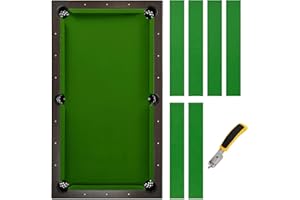 IESSTROS Pool Table Felt Cloth Billiard Cloth with 6 Pcs Cloth Strips and Staple Remover Pool Table Felt Replacement Kit Parts