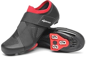 KESCOO Cycling Shoes Compatible with Peloton Bike & SPD Indoor Road Bike Shoes for Men and Women with Delta Cleats Includes