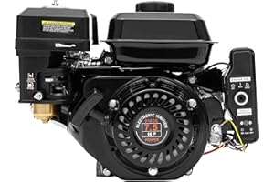 GNJINX 4-Stroke 7.5HP Engine Electric Start Go Kart Log Splitter Gas Engine Motor Power 212CC for Compressor Scarifier Lawnmower Pump Generator Flail Mower