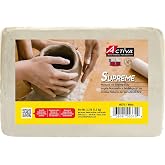 Activa Supreme Clay, White, Premium Natural Air Dry Clay, 3.3lb (1.5kg) | Ultra-Fine &amp; Exceptional Plasticity for Studio, Classroom &amp; Hobby Use