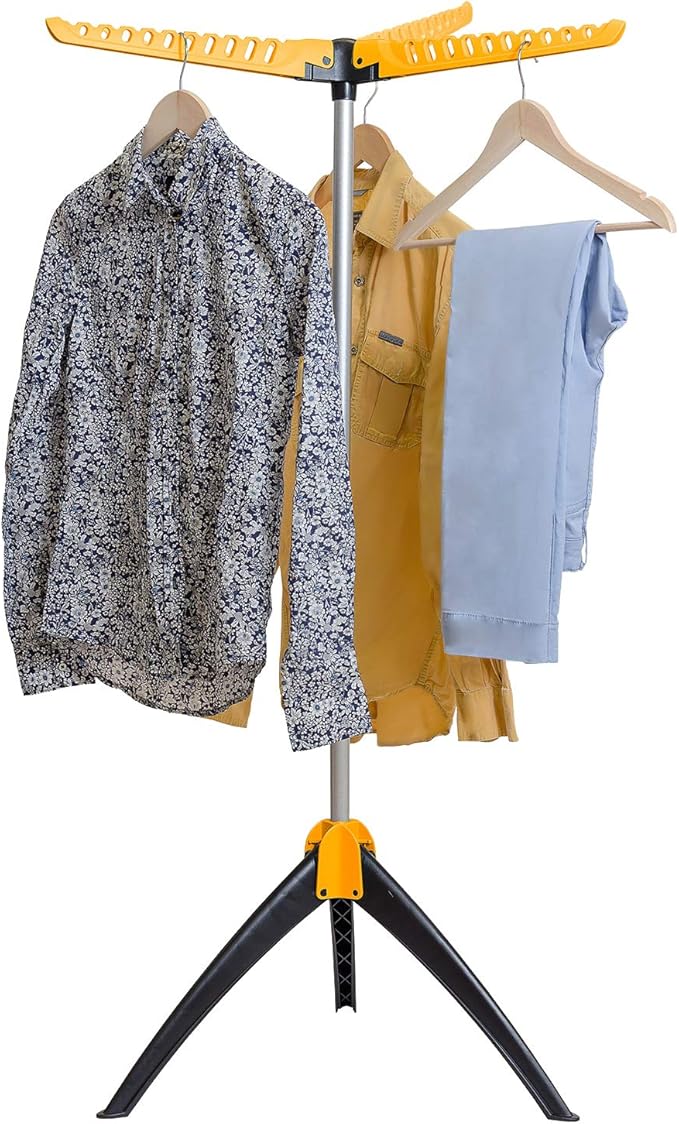 Artmoon Elm Portable Clothes Drying Rack, Foldable Tripod Garment