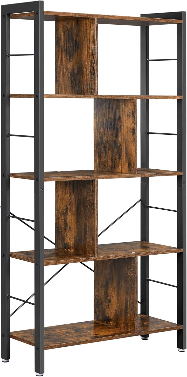 vasagle storage cabinet on Vasagle Storage Cabinet Storage Rack For Living Room Multipurpose With 2 Shutter Doors And 4 Shelves Bookcase Bedroom Industrial Rustic Brown And Black Lsc601b01 Kitchen Bookcases Home Kitchen Creativetunisia Tn