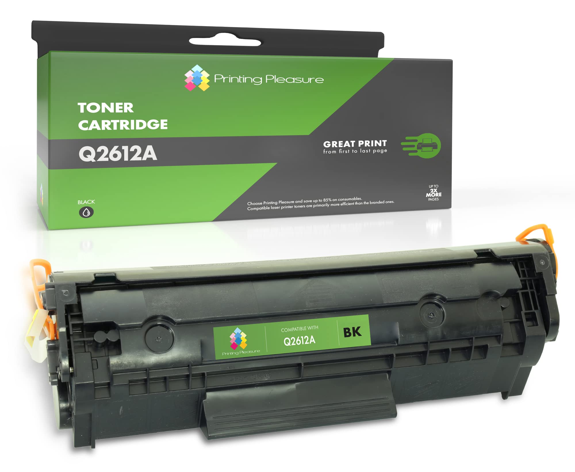 Q2612A Toner Cartridge Compatible with HP Laserjet 1010 1012 1015 1018 1020 1020 1022 1022N 1022nw 3015 3010 3020 3030 3050 3052 3055 M1005 MFP M1319 MFP Printers(Black,1-Pack)