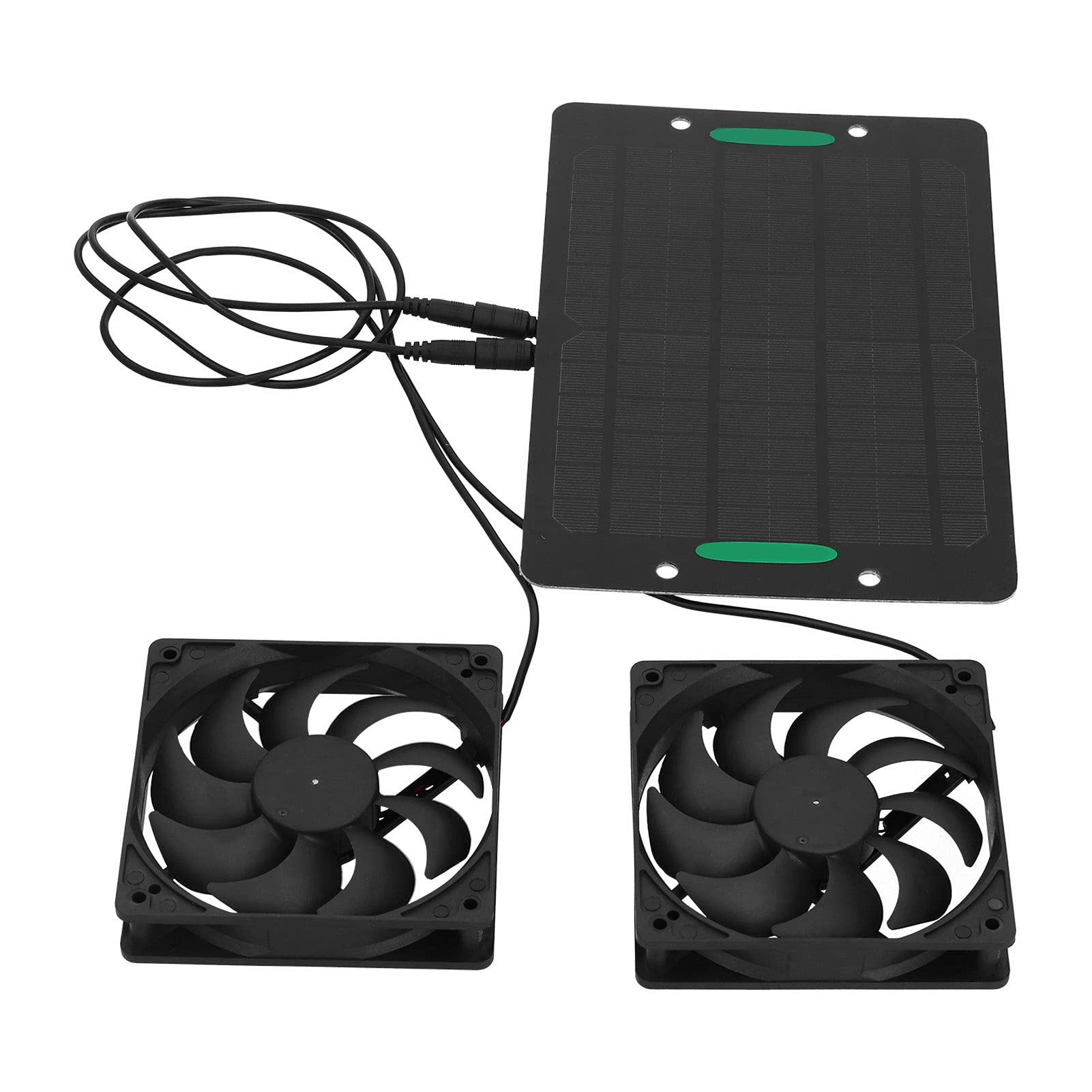 Gatuxe 10w Air Extractor, Durable Solar Panel Fan Kit Efficient Widely Applicable for Motorhome Outdoor Greenhouses