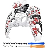 eXtremeRate Winter Blossom Front Housing Shell with Touchpad Compatible with p s 5 Controller BDM-010 020 030 040 050, DIY Replacement Shell Custom Touch Pad Cover Compatible with p s 5 Controller