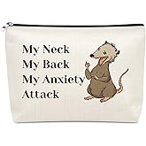 Sazuwu Possum Makeup Bag Opossum Lover Gift Possum Themed Present for Daughter Sister Friend Cosmetic Bag for Animal Lover Graduation Gifts for Opossum Mom Christmas Birthday Gift Travel Pouch