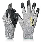 DEX FIT Cut Resistant Gloves ANSI A5/A6, Cru453, CR533H & CR533LS Series, 3D Comfort Fit, Power Grip, Touchscreen, Mechanic