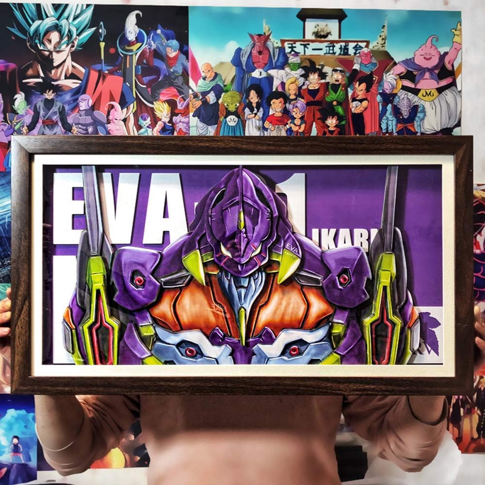 Amazon Co Jp Aoocare 新世纪エヴァンゲリオン Eva 画 周辺 グッズ 立体絵 飾り 絵飾り 壁飾り 手作り ３d 立体 プレゼント Diy インテリア オリジナル おもちゃ