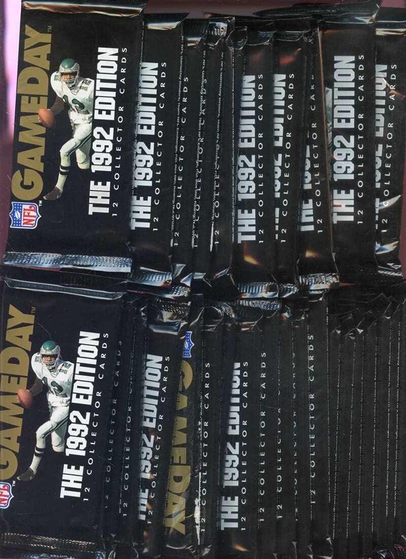 1992-gameday-92-35-unopened-pack-football-card-near-full-wax-box-game