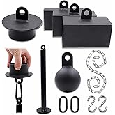 J Bryant Iron Pinch Grip Set with Loading Pin and Chain, Pinch Block Grip for Rock Climbing Forearm Finger Strength Training, Home Gym Hand Pinching Power Strengthener Equipment