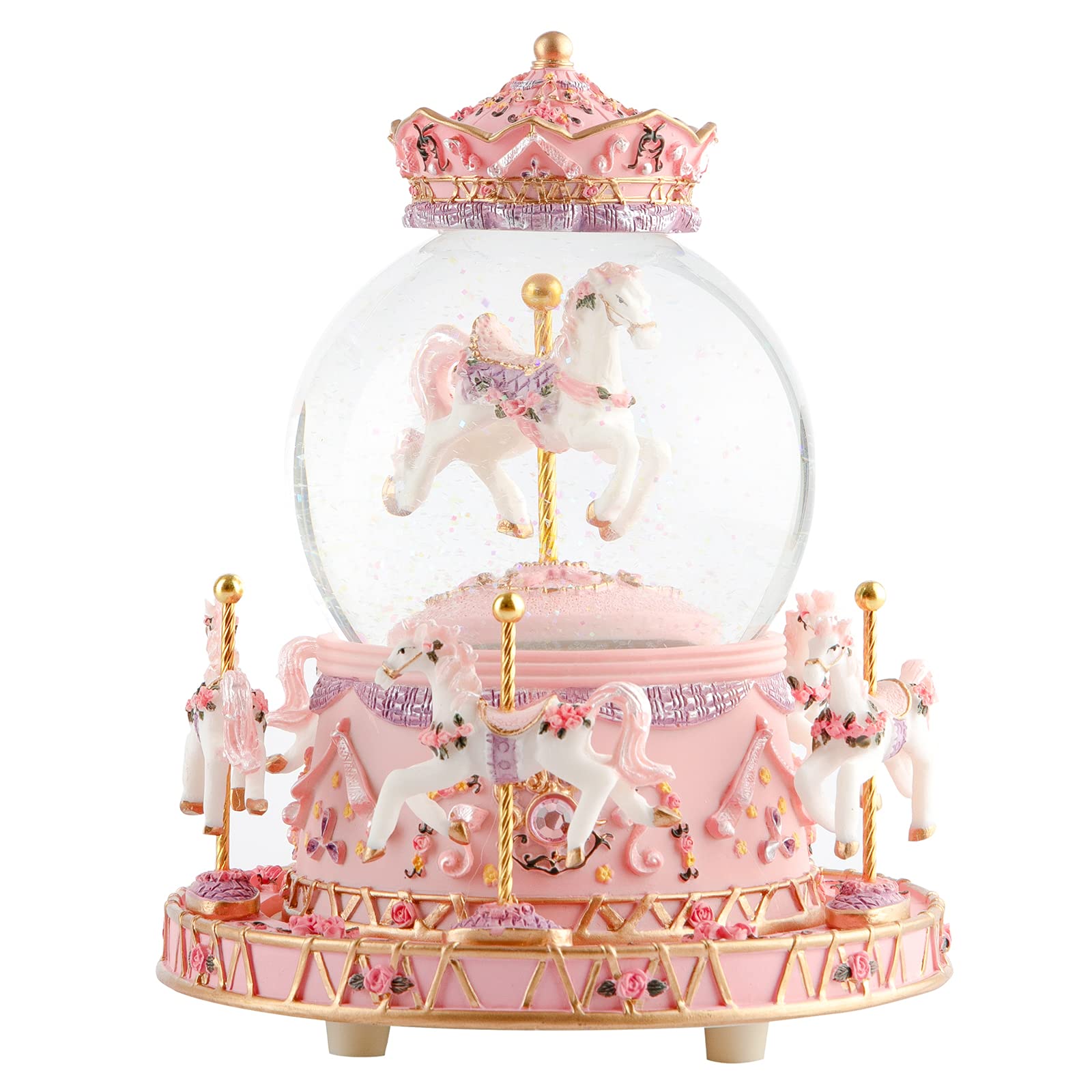 Photo 1 of ** SOLD AS IS, NO REFUND0/RETURN** SEE COMMENTS!
Musfunny Carousel Snow Globe Music Box: Crystal Ball Music Boxes with Color Changing LED Lights - Musical Horses Gifts for Girls Women Daughter Mothers Day Christmas Birthday