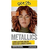 got2b Metallics Permanent Hair Dye, Bronzed Copper, Hair Color for Women & Men, Formulated with Metallic-Shine Booster for Cool, Shimmering Tones, Lasts Up to 30 Washes, 1 Kit