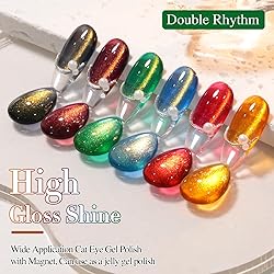 Double Rhythm Cat Eye Gel Nail Polish Set of 6 Same