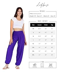 LOFBAZ Harem Pants for Women Yoga Boho Hippie