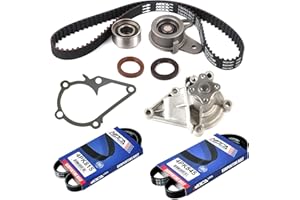 MPLUS OE SOLUTION AUTOPARTS MPLUS Timing Belt Kit & Water Pump & Serpentine Belt Fits for 2001-2011 for Hyundai Accent 1.6L 1599CC l4 Gas DOHC Naturally Aspirated, 2006-2011 for Kia Rio 1.6L