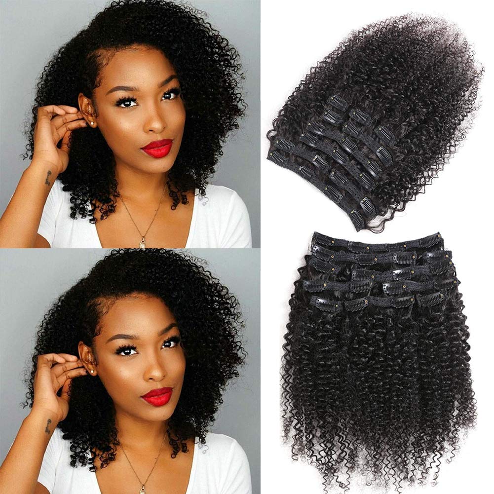 Amazon Urbeauty Afro Kinky Curly Clip In Human Hair Extensions  Amazon Urbeauty Afro Kinky Curly Clip In Human Hair Extensions