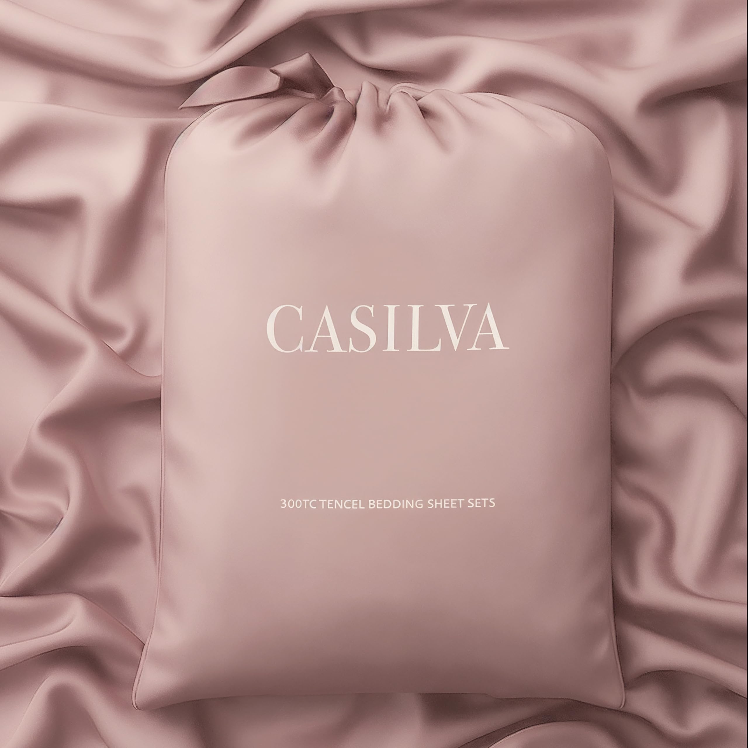 Photo 1 of CASILVA Eucalyptus Sheets - Infused with Silver for Anti-Odor, Softer Than Silk Fibers, More Cooling Than Cotton - Perfect for Hot Sleepers & Sensitive Skin - 100% Tencel Lyocell - Queen Sheet Set