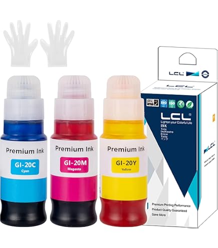 Lot De Bouteilles D'encre Compatibles Canon G-290/G1200/G2200/G3200/G4200 - Noir, Cyan, Magenta, Jaune