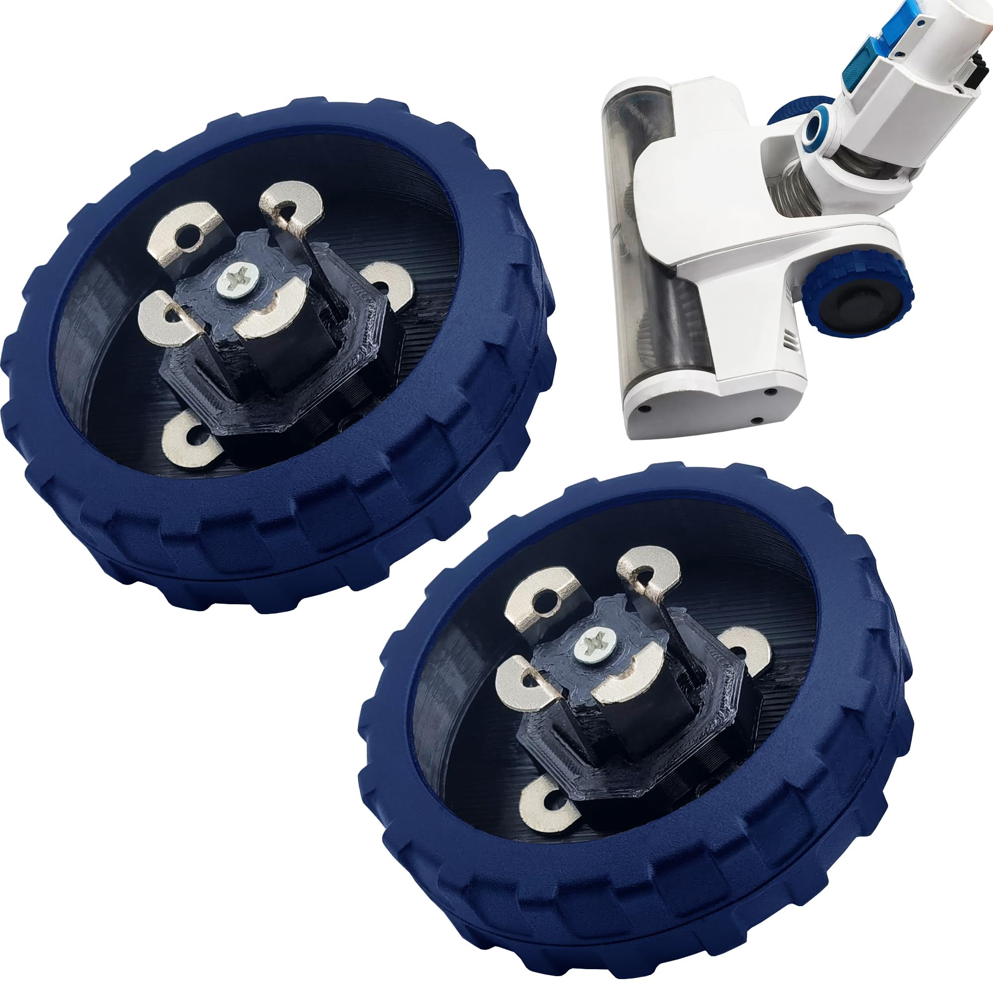 Photo 1 of 2PCS Upgraded Replacement Wheel for Hart 20V Stick Vacuum, Attachments Replacement Wheels Accessory, Suitable for HPSV50B,HPSV50,HPSV01B, Dark Blue