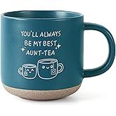 FreeJac Aunt Gift Ideas - Aunt-Tea Mug - Best Auntie Ever Birthday Gifts for Women Christmas Gift Ceramic Coffee Mug 12.8oz