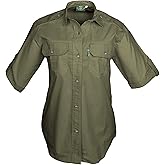Tag Safari Trail Shirt for Women Short Sleeve, 100% Cotton Shirt for Hunters, Explorers, Photographers and Journalists