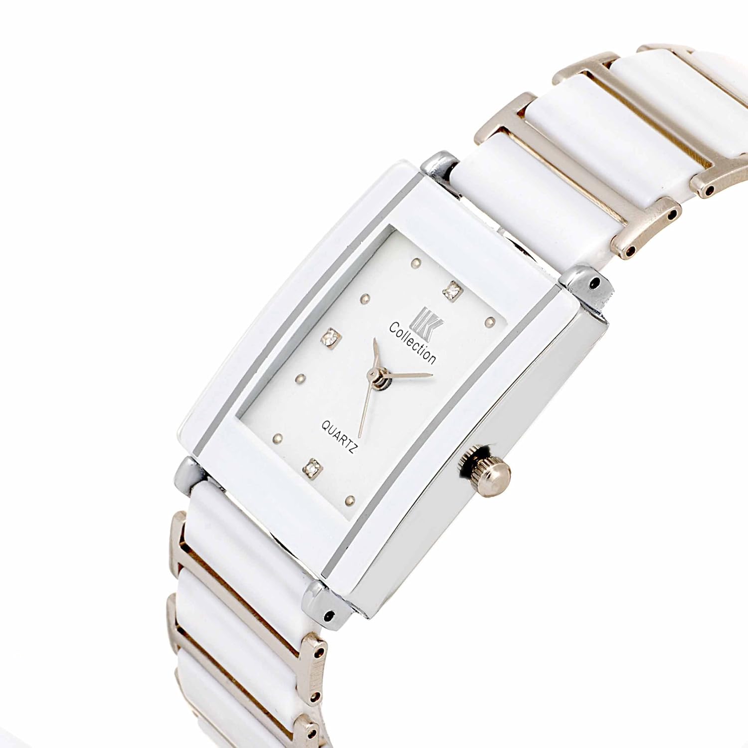 iik collection analog white dial watch men & women-iik-080m