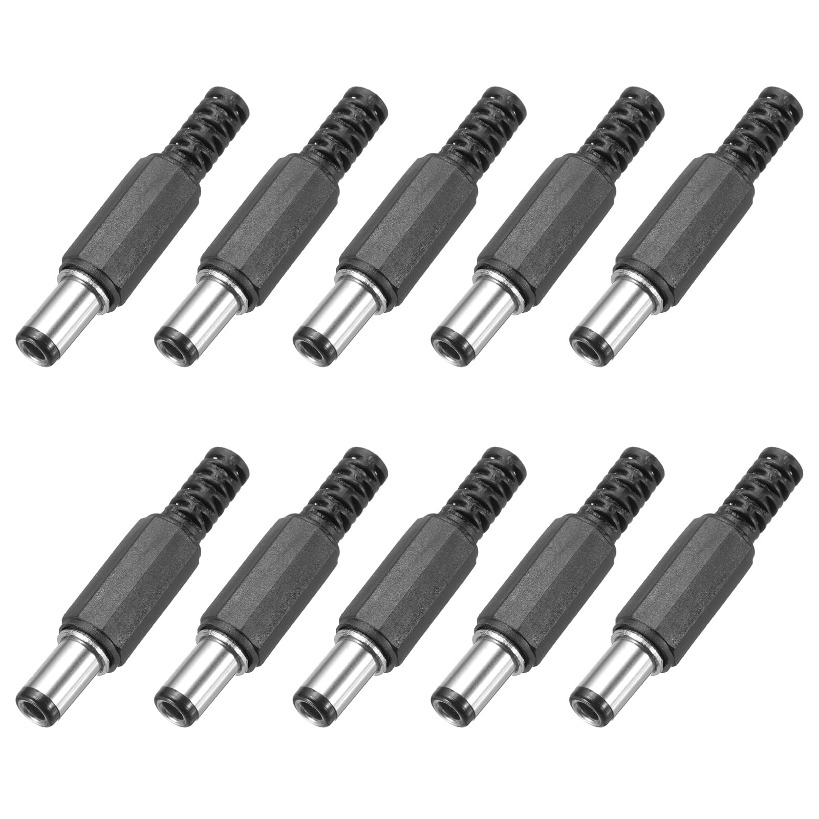 Photo 1 of MECCANIXITY 10pcs DC Male Power Adapter Connector, 6.3mm x 3.0mm DC Power Jack Plug Adapter 1.83 Inch for Home Appliances Industrial Use CCTV Cameras Power Supplies
