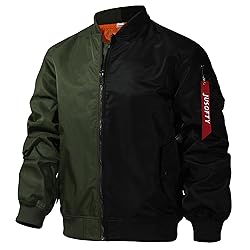 GOLYOY Bomber Jacket Men Casual Lightweight Jacket
