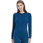 Iguana Womens 100% Merino Wool Base Layer Top for Ski Lightweight Thermal Underwear Shirts